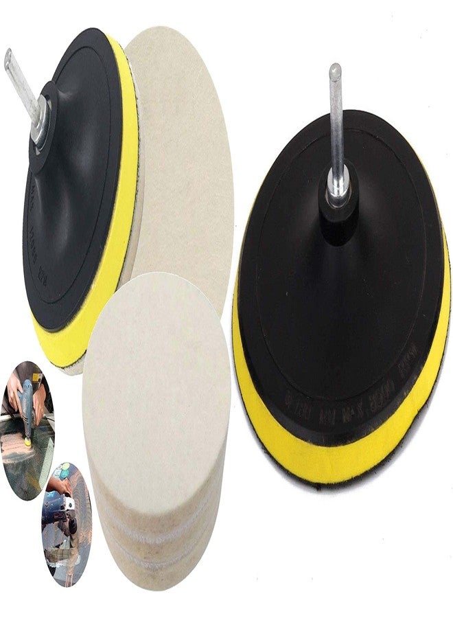 دي آي واي كرافتس مجموعة أدوات يدوية مكونة من قطعتين، وسادة دعم من اللباد مقاس 4 بوصات M10/14، وسادة دعم صواميل عالمية M10/14، وسادة تلميع وصقل مع مجفف (مجموعتان، وسادة دعم من اللباد مقاس 4 بوصات M10/14) - Image 5